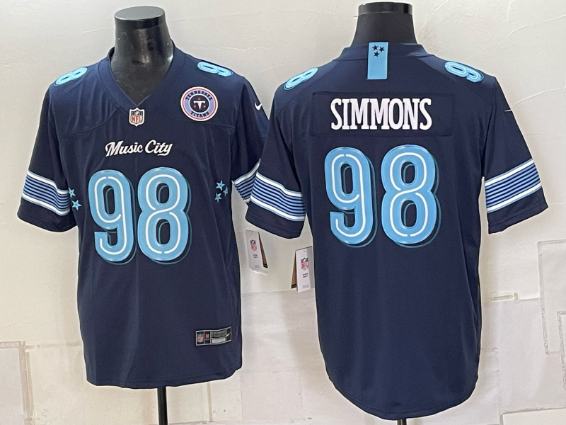 Men Tennessee Titans #98 Simmons blue Nike NFL 2026 Rivalries limited Jersey 092402->tennessee titans->NFL Jersey